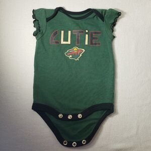 MN WILD Hockey CUTIE Baby Girl 1 Pc. Bodysuit Fan NHL 0-3M